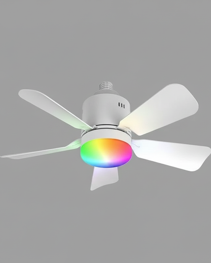 Lustre Ventilateur Rétractable RGB APP Silencieux - Pêche 91 cm (36")