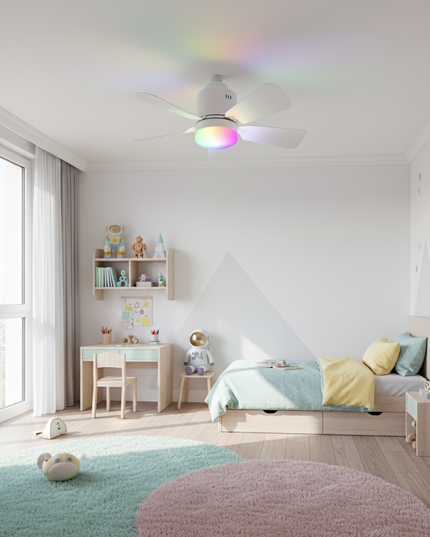 Lustre Ventilateur Rétractable RGB APP Silencieux - Pêche 91 cm (36")