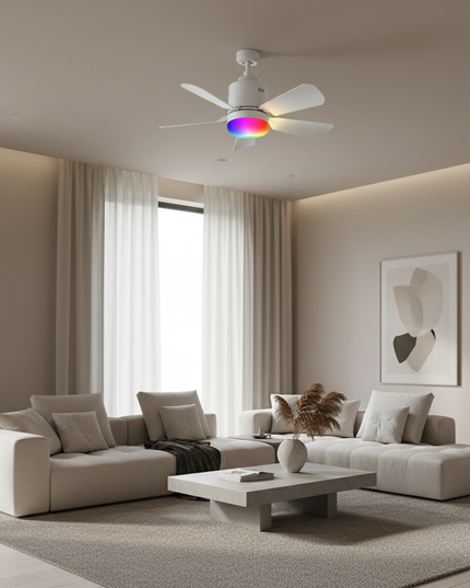 Lustre Ventilateur Rétractable RGB APP Silencieux - Vue 4