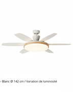 B - Blanc Ø 142 cm / Variation de luminosité