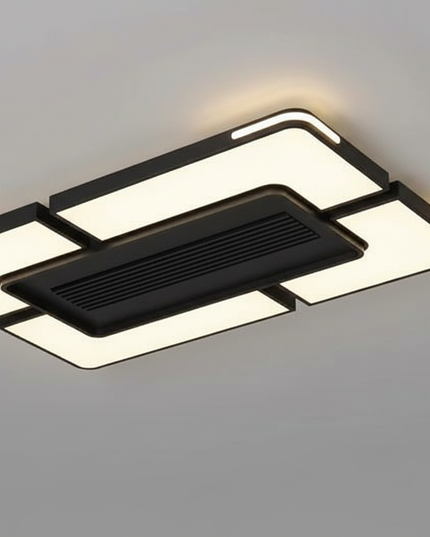 Lustre Ventilateur Sans Pales Acrylique Dimmable - Taille D - Noir / 220 V