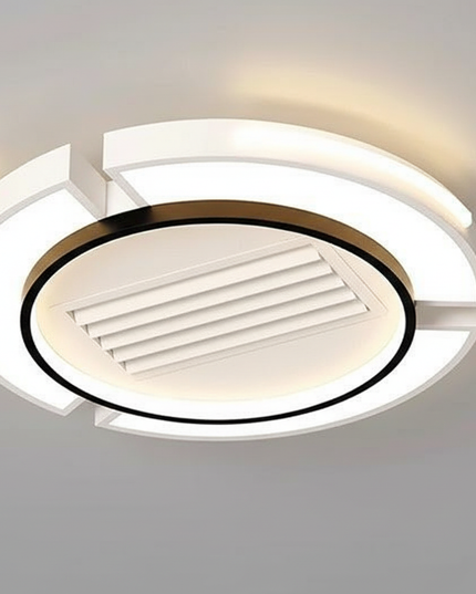 Lustre Ventilateur Sans Pales Blanc Carré LED - Noir / 110 V