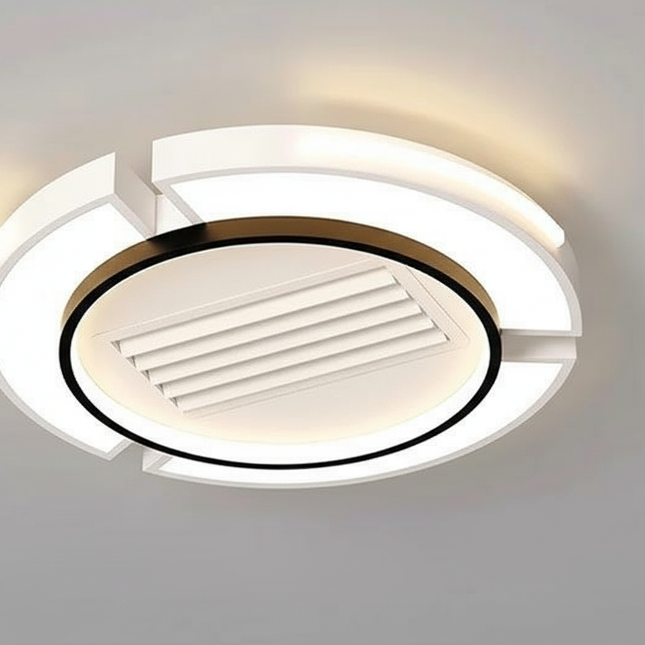 Lustre Ventilateur Sans Pales Blanc Carré LED - Vue 1