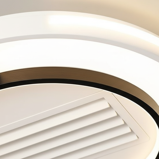 Lustre Ventilateur Sans Pales Blanc Carré LED - Vue 2