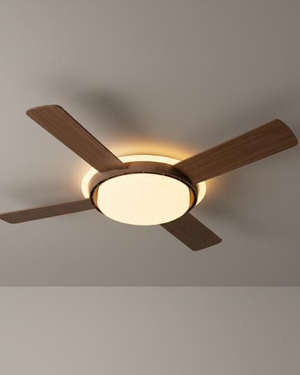 Lustre Ventilateur Sans Pales Blanc LED Moderne - Vue 3