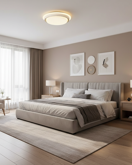 Lustre Ventilateur Sans Pales Blanc Moderne - Suspension Coquillage Nœud / 220 V CA