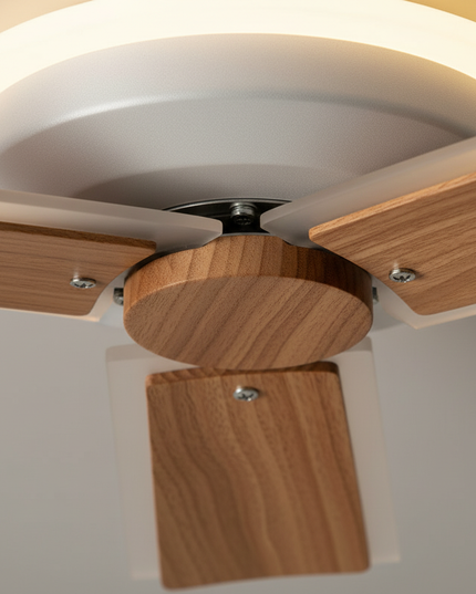 Lustre Ventilateur Sans Pales Blanc Moderne - Vue 2