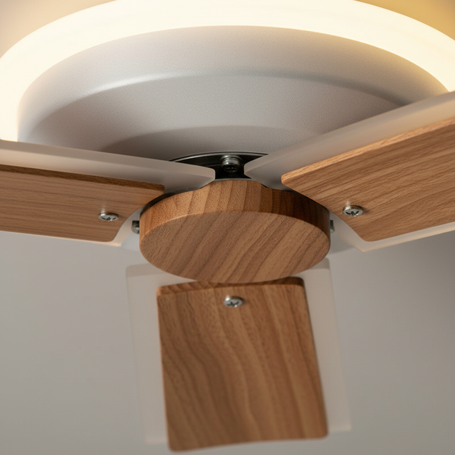 Lustre Ventilateur Sans Pales Blanc Moderne - Vue 2