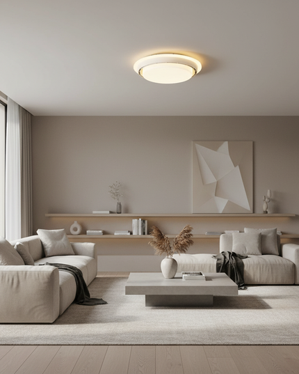 Lustre Ventilateur Sans Pales Blanc Moderne - Vue 4