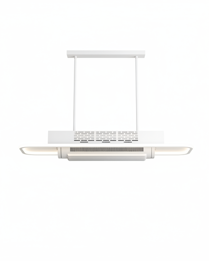 Lustre Ventilateur Sans Pales Blanc Télécommande - Boule de verre / 2×30 W