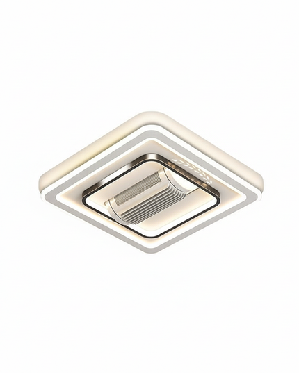 Lustre Ventilateur Sans Pales Blanc Télécommande - Vue 1