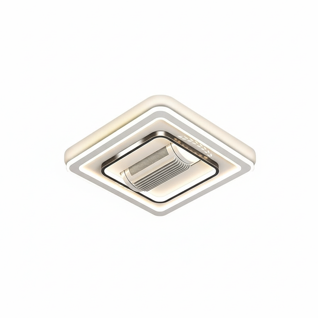 Lustre Ventilateur Sans Pales Blanc Télécommande - Vue 1