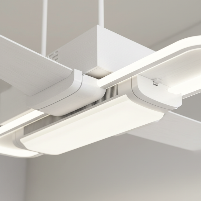 Lustre Ventilateur Sans Pales Blanc Télécommande - Vue 2