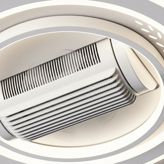 Lustre Ventilateur Sans Pales Blanc Télécommande - Vue 2