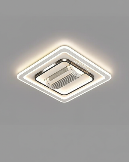 Lustre Ventilateur Sans Pales Blanc Télécommande - Vue 3