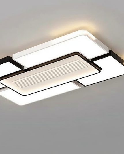 Lustre Ventilateur Sans Pales Carré LED Dimmable - Vue 1