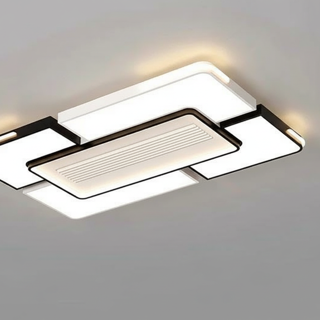 Lustre Ventilateur Sans Pales Carré LED Dimmable - Vue 1