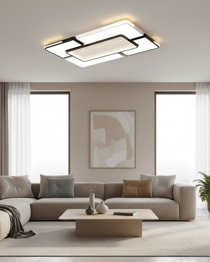 Lustre Ventilateur Sans Pales Carré LED Dimmable - Vue 4