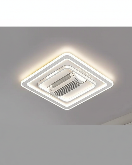 Lustre Ventilateur Sans Pales LED Blanc Dimmable - Donut / 2×30 W