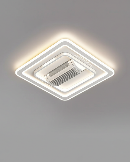 Lustre Ventilateur Sans Pales LED Blanc Dimmable - Vue 1