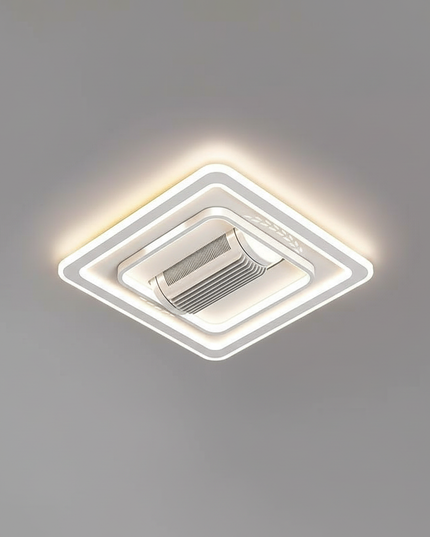 Lustre Ventilateur Sans Pales LED Blanc Dimmable - Vue 3