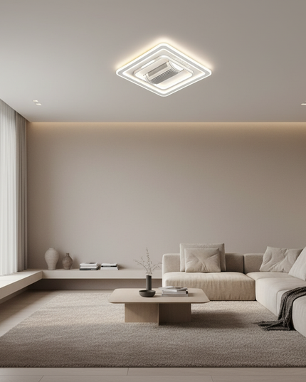 Lustre Ventilateur Sans Pales LED Blanc Dimmable - Vue 4