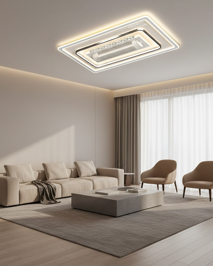 Lustre Ventilateur Sans Pales LED Télécommande - Vue 4