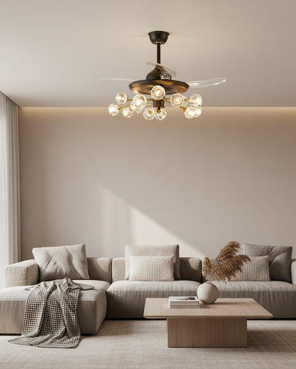 Lustre Ventilateur Sans Pales Moderne Enfants Télécommande - Vue 4