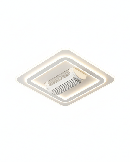 Lustre Ventilateur Sans Pales Noir LED Moderne - Vue 1