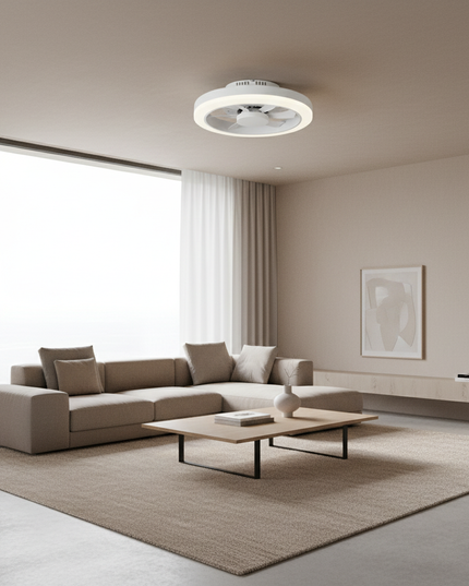 Lustre Ventilateur Sans Pales Noyer 6 Vitesses - Vue 4