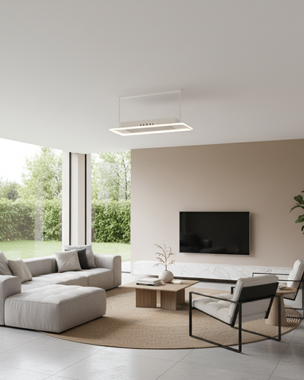 Lustre Ventilateur Sans Pales Rond Télécommande - blanc taille D / 220 V