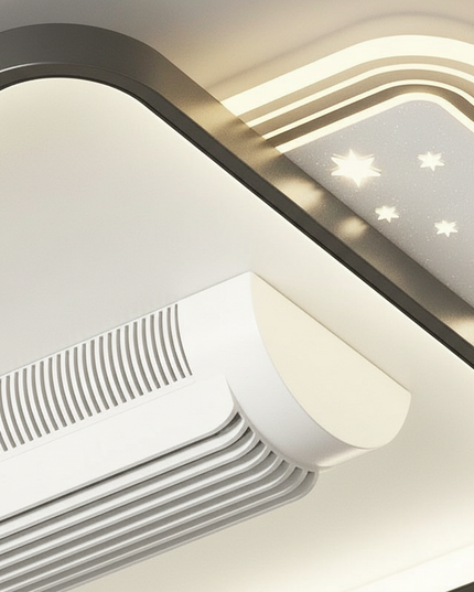 Lustre Ventilateur Silencieux Sans Pales LED Télécommande - Vue 2