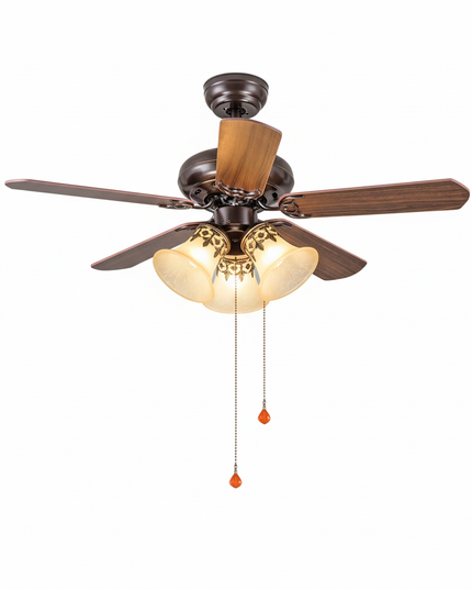 Lustre Ventilateur Vintage Fer Télécommande 42 Pouces - 3 / Cordon de serrage