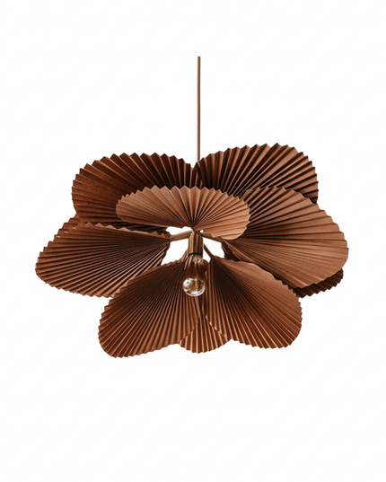 Lustre Ventilateur Wabi Sabi Papier Feuille - D100cm / lumière froide