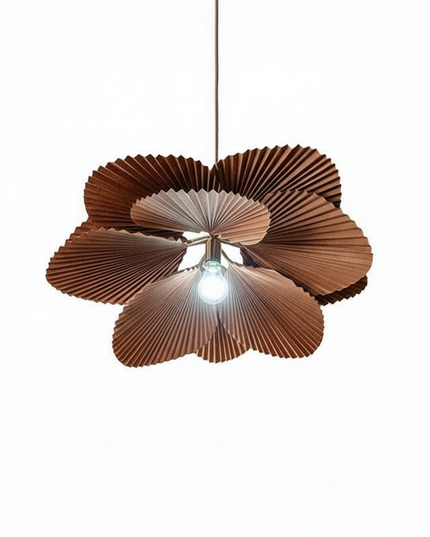 Lustre Ventilateur Wabi Sabi Papier Feuille - D80cm / lumière froide