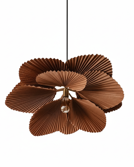 Lustre Ventilateur Wabi Sabi Papier Feuille - D80cm / lumière naturelle