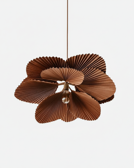 Lustre Ventilateur Wabi Sabi Papier Feuille - Vue 1