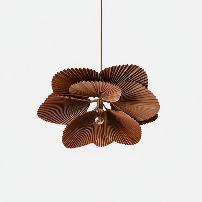 Lustre Ventilateur Wabi Sabi Papier Feuille - Vue 1